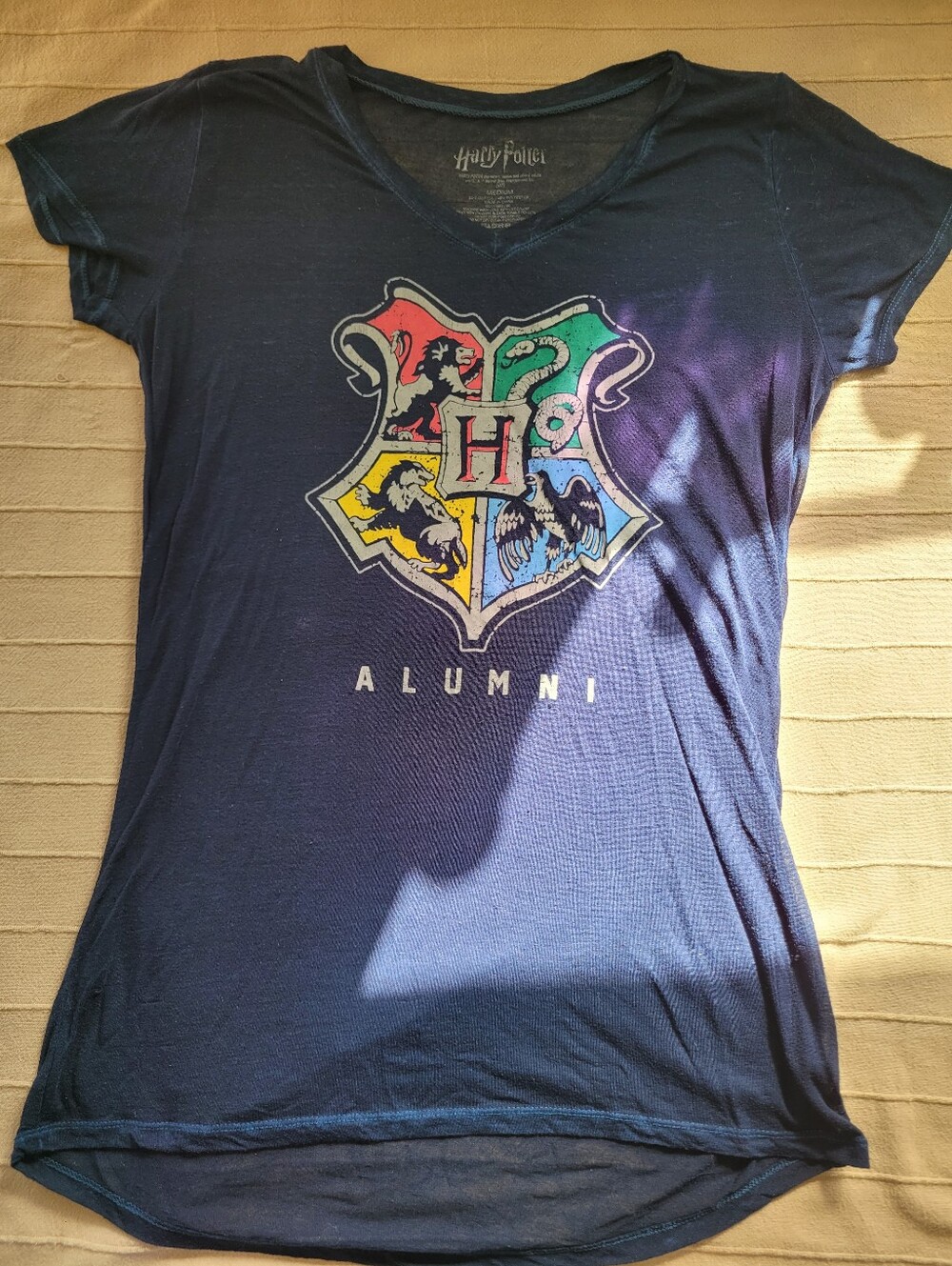 Harry Potter Alumni Hogwarts Crest Navy Tee